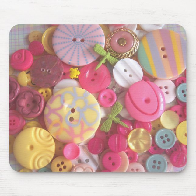 Tapis De Souris Boutons de couleur de plage (Devant)
