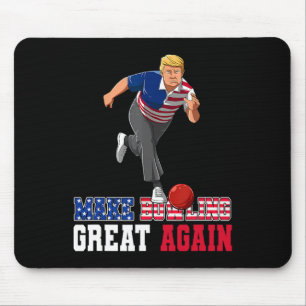 Tapis De Souris Bowling Great Again - Drôle Trump Bowling Accesseu