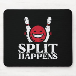 Tapis De Souris Bowling Split se passe drôle Humour Bowler Team Ho