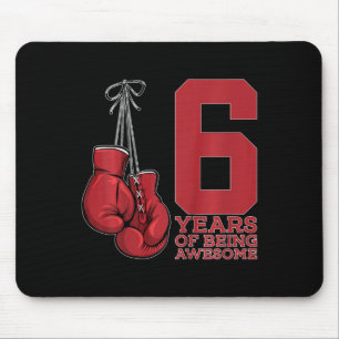 Tapis De Souris Boxe 6 Ans d'être un boxeur génial 6ème Anniversai