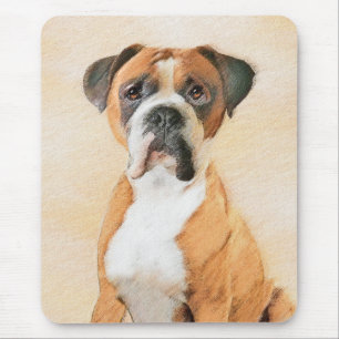 Tapis De Souris Boxer Dog Peinture Non Décroché Art animal origina