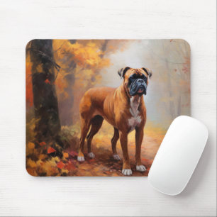 Tapis De Souris Boxer en automne Feuilles automne Inspire