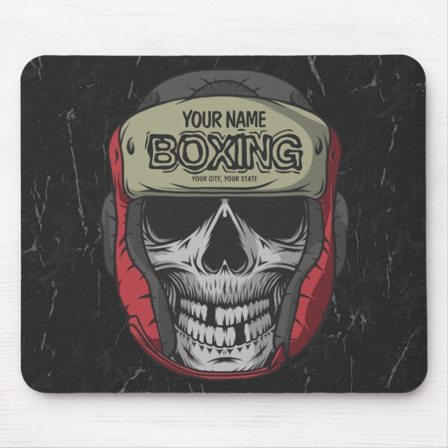 Tapis De Souris Boxer Fight Club Skeleton Boxer Gym (Devant)