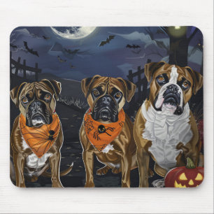 Tapis De Souris Boxer Halloween Épouvantable