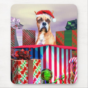 Tapis De Souris Boxer Noël Surprise
