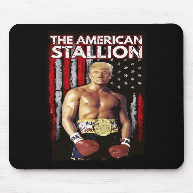 Tapis De Souris Boxer Trump Rocky Trump meme Trump 2024 (Devant)