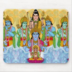 Tapis de souris Brahma Vishnu Shiva Ram Krishna