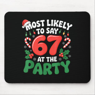 Tapis De Souris Brainrot drôle de Noël 67 Mème de Noël le plus sus