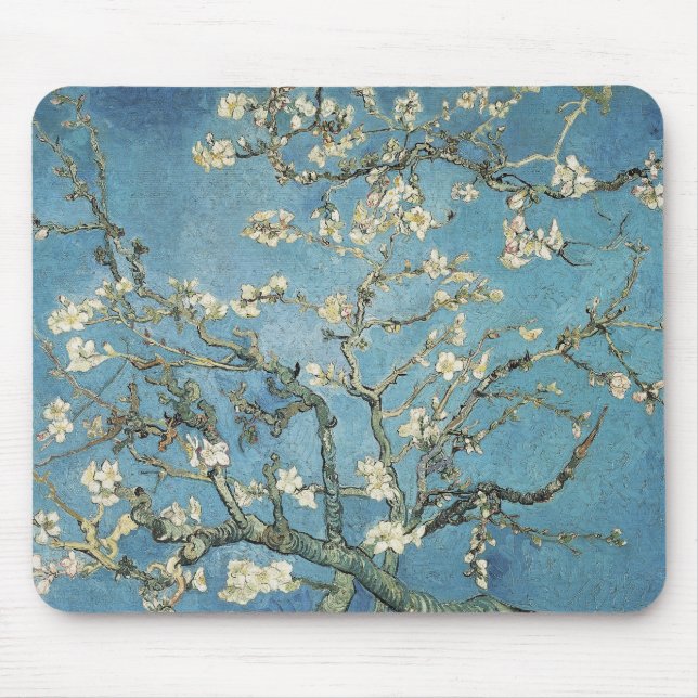 Tapis De Souris Branches d'amande de Vincent van Gogh | en fleur, (Devant)