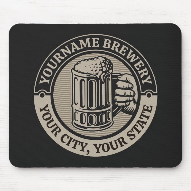 Tapis De Souris Brasserie Nom personnalisé Brasserie Big Mug (Devant)