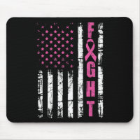 Breast Cancer Awareness American Flag Fight Pink R