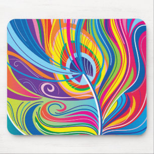 Tapis De Souris Breeze de plume vibrant