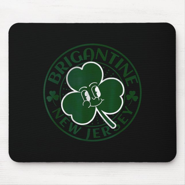 Tapis De Souris Brigantine New Jersey Irish Shamrock Nj Retro Souv (Devant)