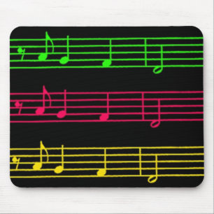 Tapis De Souris Bright Neon Notes - mousepad