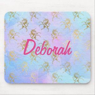 Tapis De Souris Bright Pastel Unicorn thème
