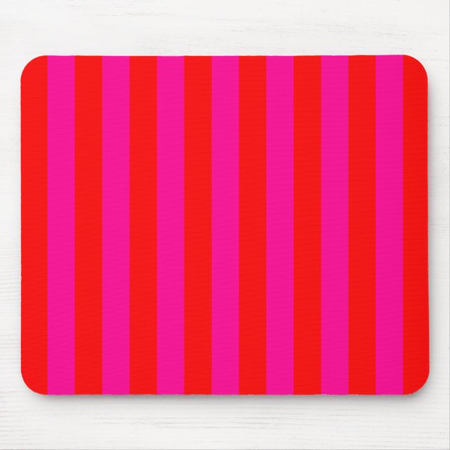 Tapis De Souris Bright Rose Stripes Mousepad (Devant)