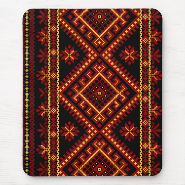 Tapis De Souris Broderie croisée ukrainienne de point de tapis de (Devant)