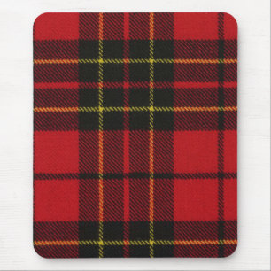 Tapis de souris Brodie rouge imprimé tartan modern