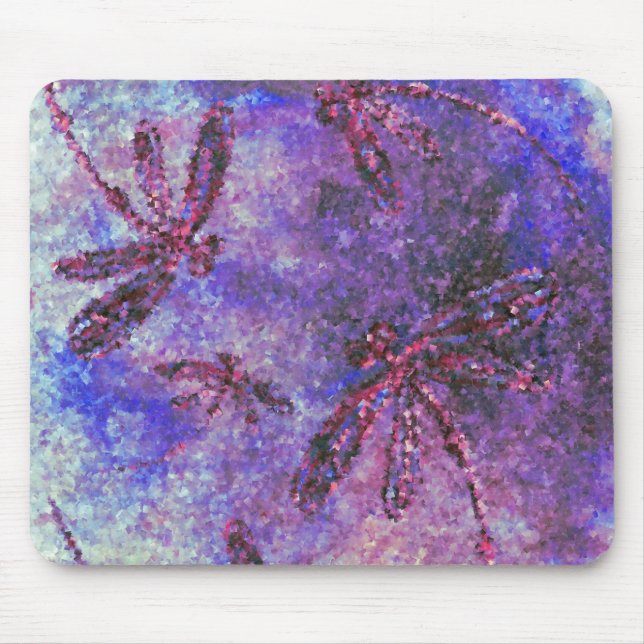 Tapis De Souris Brouillard de libellule violet (Devant)