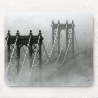 Tapis De Souris Brouillard de matin de pont de Manhattan