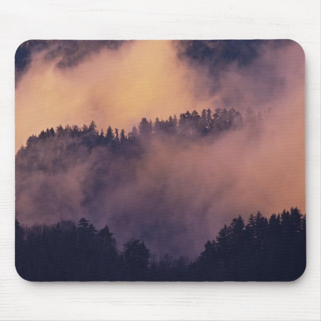 Tapis De Souris Brouillard hivernal dans la vallée au coucher du s (Devant)