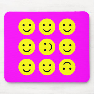 Tapis De Souris Brouillard - Sur Magenta Rose