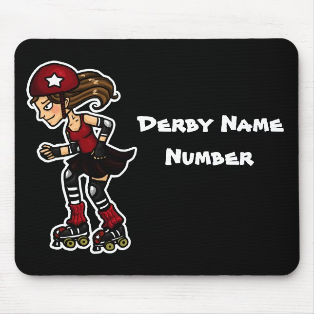 Tapis De Souris Brouilleur de Derby de rouleau personnalisable (Devant)