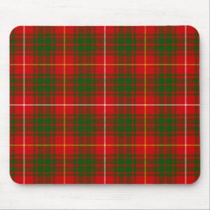 Tapis De Souris Bruce tartan rouge vert plaid