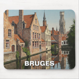 Tapis De Souris Bruges Belgique Travel Souvenir Vintage