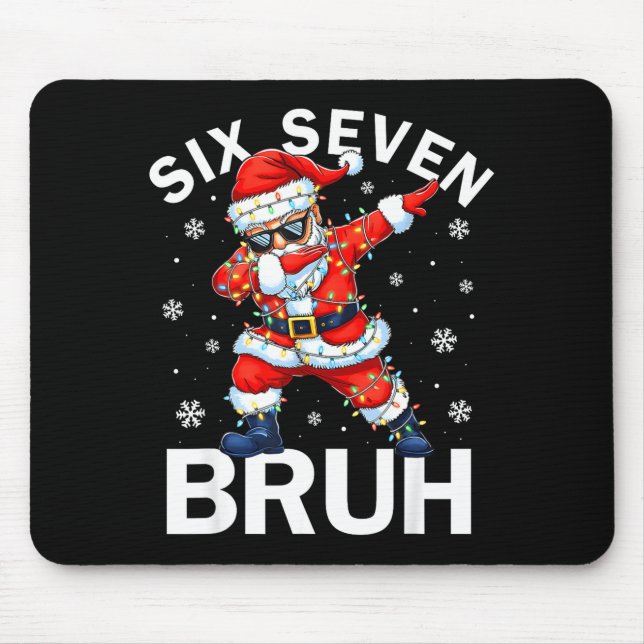 Tapis De Souris Bruh 67 Six Seven Santa Dabbing Christmas Meme Boy (Devant)