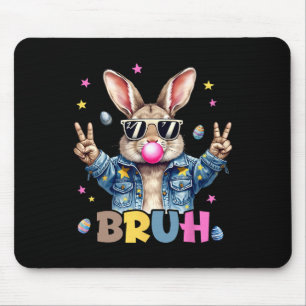 Tapis De Souris Bruh Mème Pâques Jour Funny Bunny Oeufs Ados Garço
