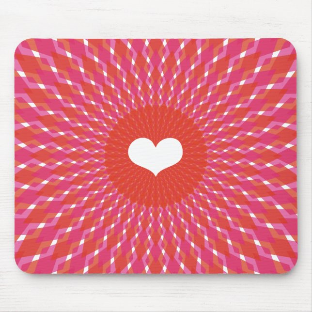 Tapis De Souris Bruit de coeur de Valentine (Devant)