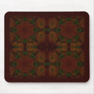 Tapis De Souris Brun vintage de polygones de fractale d'affaires