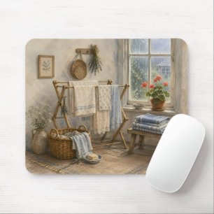 Tapis De Souris Buanderie de Cottage Jour de Pluie