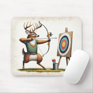 Tapis De Souris Buck Deer with Bow et Flèche
