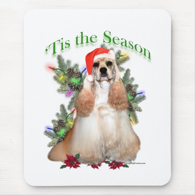 Tapis De Souris Buff Cocker Spaniel 'C'est la saison (Devant)