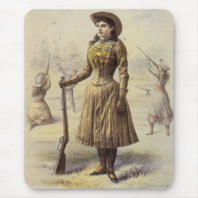 Tapis De Souris Buffalo Bill's Wild West Show avec Annie Oakley (Devant)