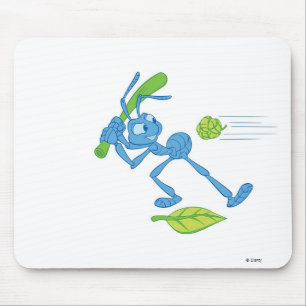 Tapis De Souris Bug's Life Flik jouant au baseball swing bat