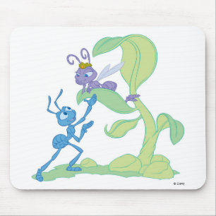 Tapis De Souris Bug's Life Flik parle à la Princesse Atta sur une