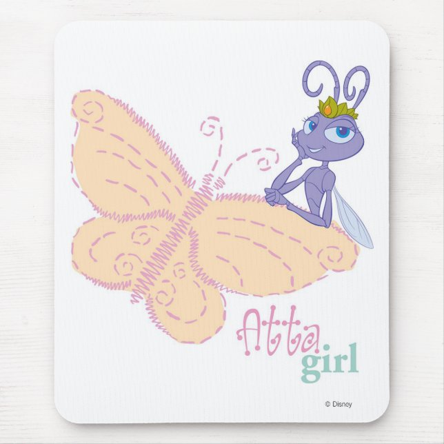 Tapis De Souris Bug's Life Princess Atta "atta girl" papillon (Devant)