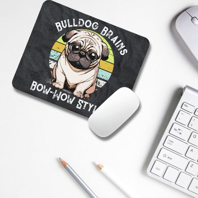 Tapis De Souris Bulldog Cerveaux Mousepad (Créateur téléchargé)