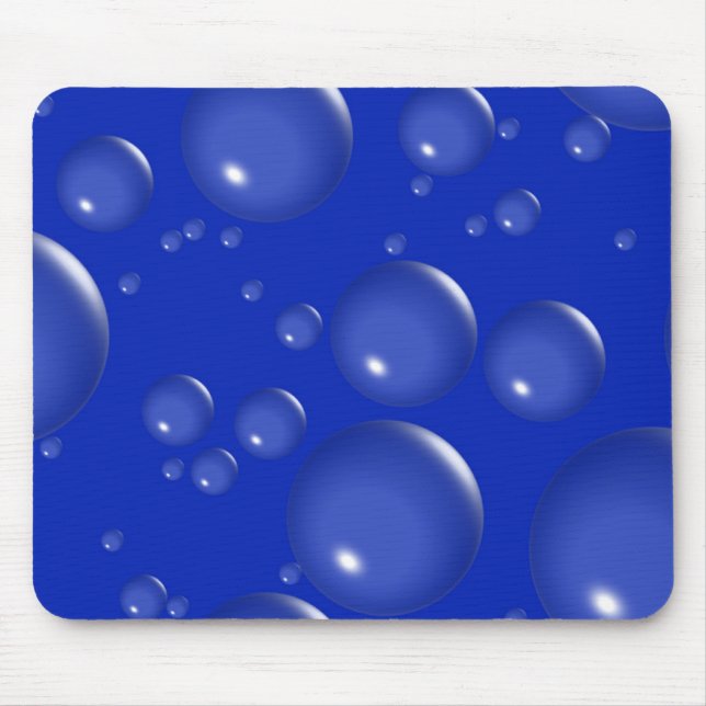 Tapis De Souris Bulle bleu-foncé Mousepad (Devant)