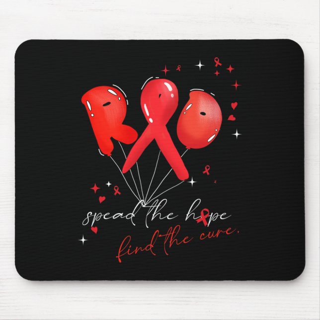 Tapis De Souris bulle sang cancer conscience rouge propager l'espo (Devant)