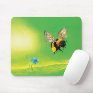 Tapis De Souris Bumblebee survolant le pré