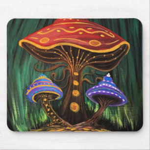 Tapis De Souris Bureau Cottagecore Champignon Coloré Fantaisiste
