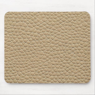 Tapis De Souris Bureau Moderne Calme en Cuir Beige