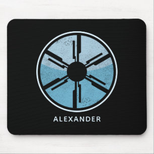 Tapis De Souris Bureau SciFi cool Cosmique Décoré Bleu Ombre