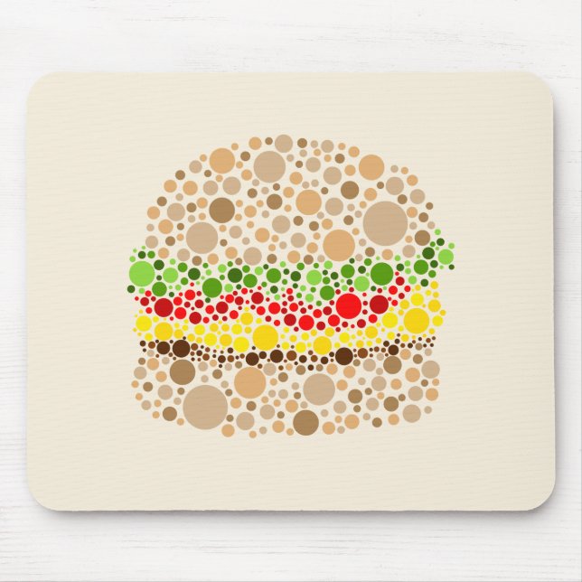 Tapis De Souris Burger en points (Devant)