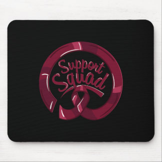 Tapis De Souris Burgundy Ribbon Support Squad Cerveau Aneurysme Aw