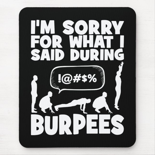 Tapis De Souris BURPEES - Drôle entraînement de nouveauté (Devant)